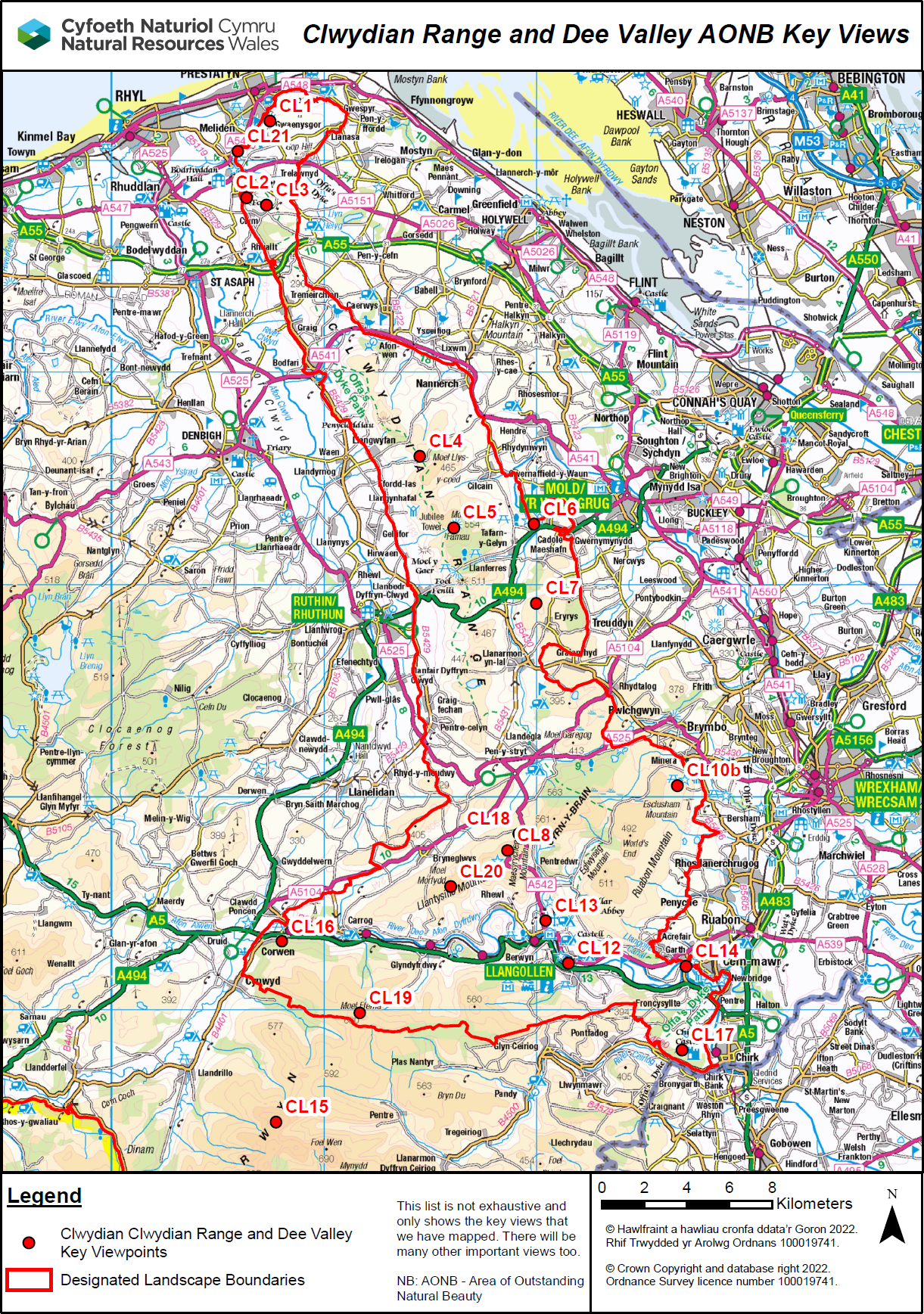 Map indicating the area groupings for visual settings downloads